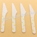 Wooden Knives with Yellow Polka Dot Print 100pcs Wooden Knives with Yellow Polka Dot Print 100pcs