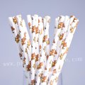 Cute Doll Toy Bear Paper Straws 500pcs