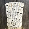 Halloween Black Cobweb Spider Web Paper Straws 500 pcs