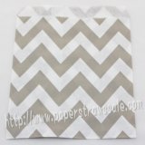 Gray Wide Chevron Paper Favor Bags 400pcs