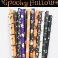 100 Pcs/Box Mixed Party Halloween Spooky Hollow Paper Straws
