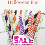 250pcs HALLOWEEN FUN Theme Paper Straws Mixed