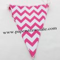 Deep Pink Chevron Paper Bunting Flags 20 Strings Deep Pink Chevron Paper Bunting Flags 20 Strings