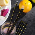 Gold Foil Polka Dot Black Paper Straws 500 pcs