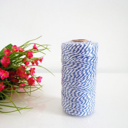 Royal Blue Striped Printed Bakers Twine 15 Spools [bakerstwine004]