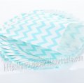 Light Blue Thin Chevron Paper Favor Bags 400pcs