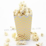 Metallic Gold Foil Chevron Paper Popcorn Boxes 36pcs