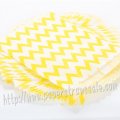 Yellow Thin Chevron Paper Favor Bags 400pcs