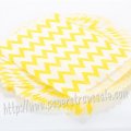 Yellow Thin Chevron Paper Favor Bags 400pcs