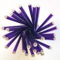 Plain Metallic Solid Purple Foil Paper Straws 500 Pcs