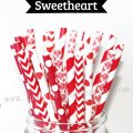 250pcs Valentines Sweetheart Paper Straws Mixed 250pcs Valentines Sweetheart Paper Straws Mixed