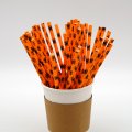 Halloween Black Green Spider Cobweb Orange Paper Straws 500 pcs