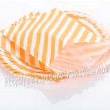Orange Diagonal Stripe Paper Favor Bags 400pcs