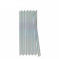 Foil Rainbow Silver Iridescent Paper Straws 500 pcs