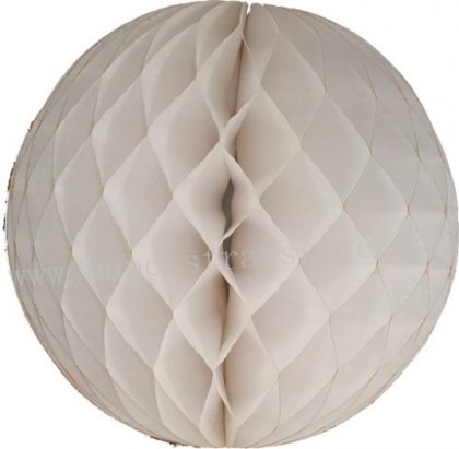 Ivory Tissue Paper Honeycomb Balls 20pcs [honeycombball014]