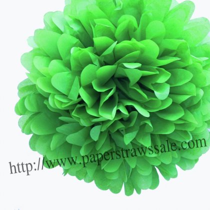 8" and 14" Light Green Pom Pom Tissue 20pcs [paperflower015]