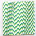 Green Teal Blue Double Stripe Paper Straws 500pcs