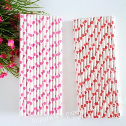 Paper Drinking Straws 600pcs Mixed 2 Colors