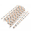 Halloween Black Orange Polka Dot Paper Straws 500 pcs