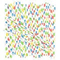 Colorful Colored Spring Easter Egg Paper Straws 500 Pcs