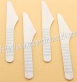 Wooden Knives with Silver Striped Print 100pcs Wooden Knives with Silver Striped Print 100pcs