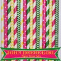 300pcs John Deere Girl Party Paper Straws Mixed 300pcs John Deere Girl Party Paper Straws Mixed