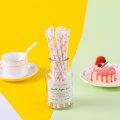 Light Pink Kiss Lip Print Paper Straws 500 pcs