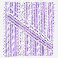 125 Pcs Mixed 5 Styles Light Purple Lilac Lavender Paper Straws