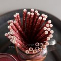 Colored Classical Ancient Floral Red Paper Straws 500 pcs