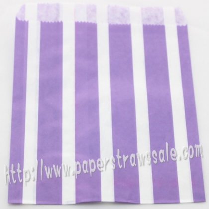 Lavender Vertical Striped Paper Favor Bags 400pcs [pfbags091]