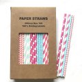 100 Pcs/Box Mixed He Or She Gender Reveal Paper Straws