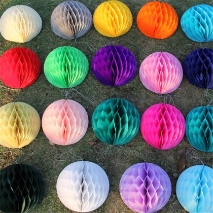 100pcs 6"(15cm) Tissue Paper Honeycomb Balls Wholesale [honeycombball6]
