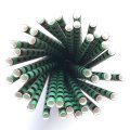 Foil Red Circle Horizontal Stripe Green Paper Straws 500 Pcs
