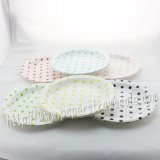 9" Polka Dot Round Paper Plates 1200pcs Mixed 6 Colors