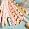 100 Pcs/Box Mixed Vintage Party Paper Straws