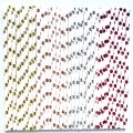 100 Pcs/Box Mixed Metallic Foil Polka Dot Paper Straws