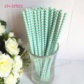 Paper Straws Printed With Aqua Chevron 500pcs