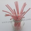 Baby Pink Bendy Paper Straws Swiss Dot 500pcs