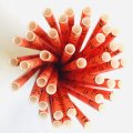 Halloween Black Grimace Orange Paper Straws 500 Pcs