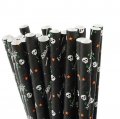 Halloween Orange Star White Skull Spooky Paper Straws 500 pcs Halloween Orange Star White Skull Spooky Paper Straws 500 pcs