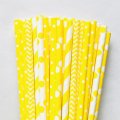 125 Pcs Mixed 5 Styles Yellow Party Paper Straws 125 Pcs Mixed 5 Styles Yellow Party Paper Straws