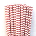 Horizontal Stripe Dark Red Circle Paper Straws 500 Pcs Horizontal Stripe Dark Red Circle Paper Straws 500 Pcs