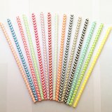 All Chevron Paper Straws 3000pcs Mixed 15 Colors