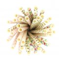 100 Pcs/Box Mixed Pink Gold Flower Garden Party Paper Straws