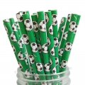 Football Green Soccer Paper Straws 500 pcs Football Green Soccer Paper Straws 500 pcs