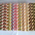 2 Colored Striped Paper Straws 2000pcs Mixed 10 Colors