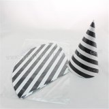 48pcs Black Striped Paper Party Hats 48pcs Black Striped Paper Party Hats