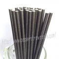 Plain All Black Paper Drinking Straws 500pcs